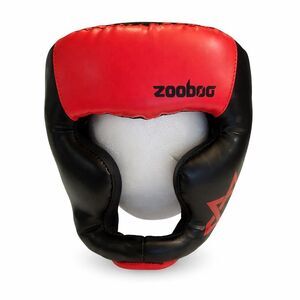 Zooboo Boxing Headgear Red Black MMA Sparring Face Guard Training Youth Adjusts